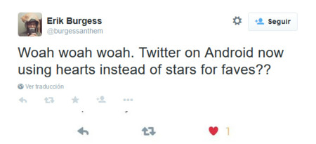 Corazones en vez de estrellas, así experimenta Twitter con los favoritos en Android
