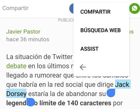 Google integra su asistente en el selector de texto de Android 6.0 o superior