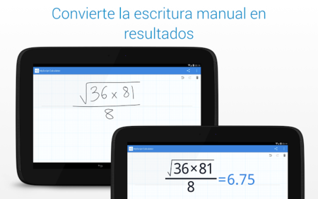 MyScript Calculator 1.2 para Android, ahora con nueva inferfaz y más opciones