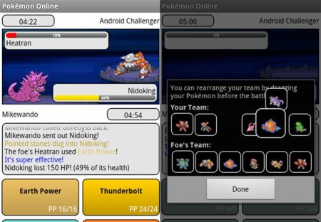 Pokémon Online, lucha con entrenadores de todo el mundo desde tu Android