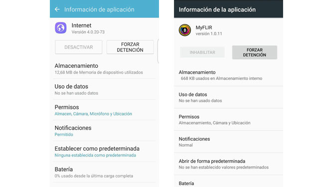 Apps que no se pueden desactivar