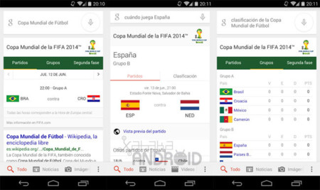 Google Search ya nos ofrece información directa de la Copa Mundial de Fútbol 2014