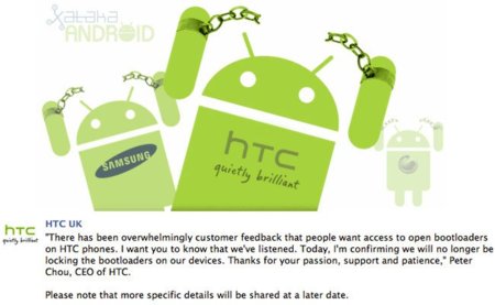 HTC liberará finalmente el bootloader de los terminales nuevos