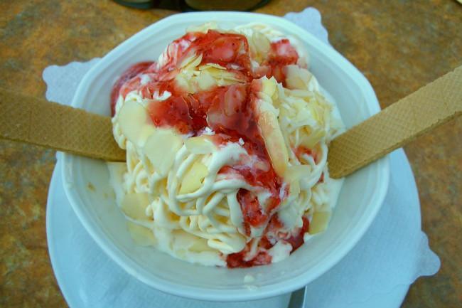 Helado de espaguetis