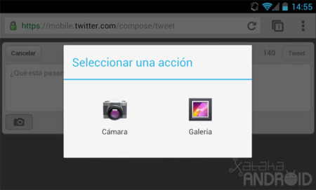 Twitter ya permite subir imágenes desde su web para móviles en Android 4.0 o superior