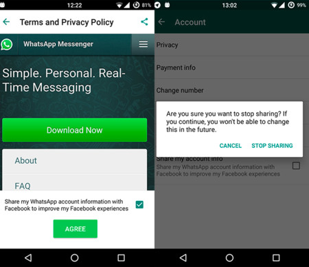 WhatsApp podría comenzar a compartir datos con Facebook "para mejorar la experiencia"