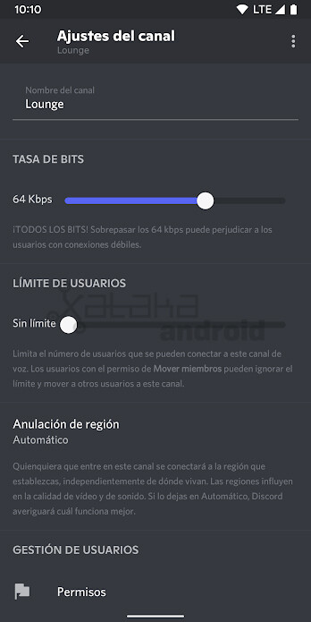 Discord Ajustes Chat Voz