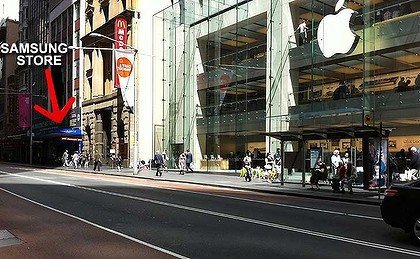 Samsung instala una tienda ambulante próxima a la Apple Store de Sydney con una muy jugosa oferta