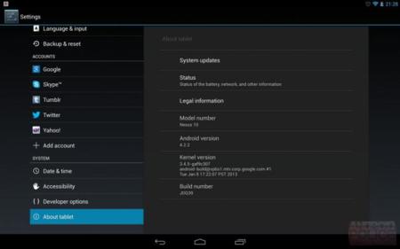 Android 4.2.2 en Galaxy Nexus, Nexus 7 y Nexus 10