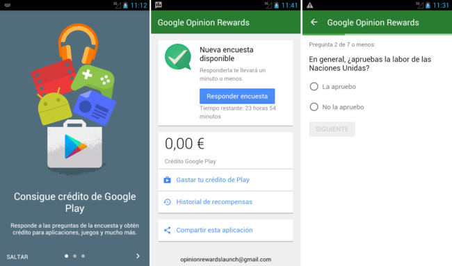 Récompenses Google Opinion