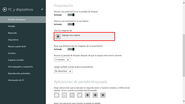 Personaliza w 8.1 |pantalla de bloqueo|