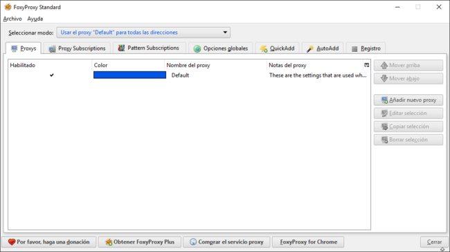 Foxy Proxy para Firefox