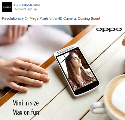 Oppo N1 mini visto en India, fotografías de 24 Mpx