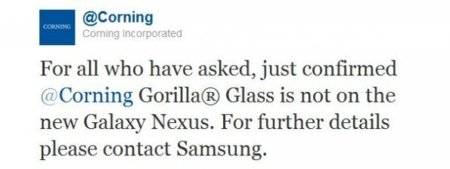 La pantalla del Galaxy Nexus no es Gorilla Glass