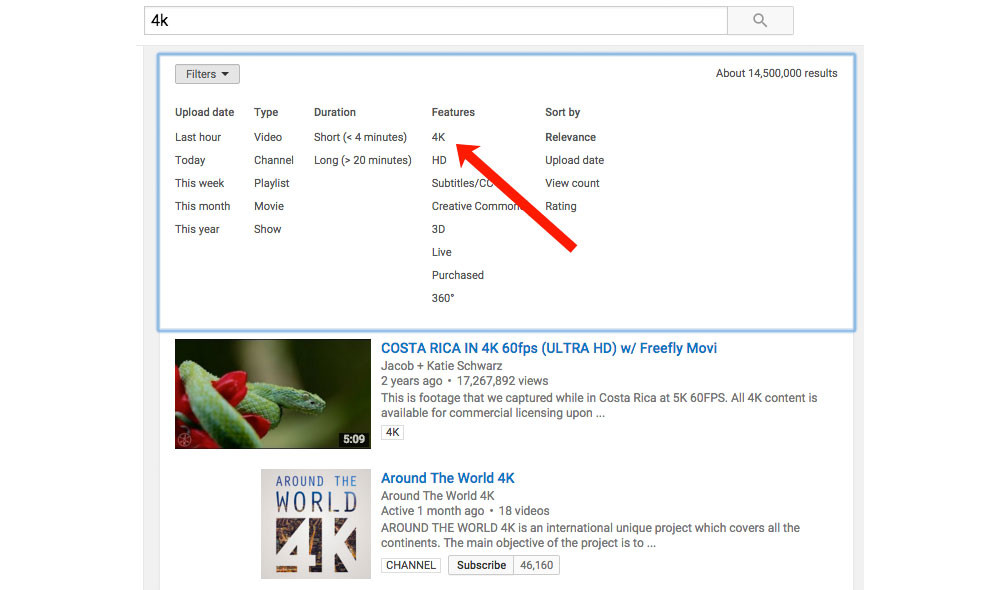Youtube 4k Filter
