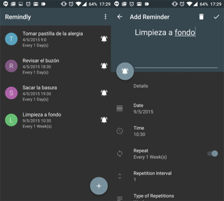 Remindly quiere que gestionemos todos nuestros recordatorios y no nos olvidemos de nada