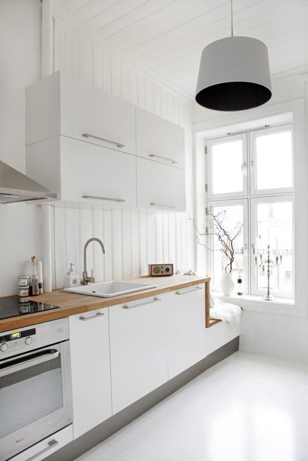 Stylish White Scandinavian Kitchen Design