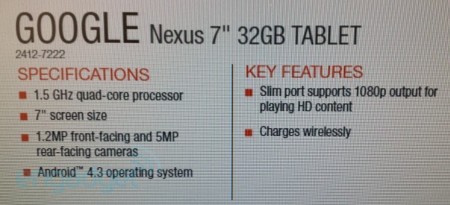El nuevo Nexus 7 tendría salida de vídeo a 1080p y cargador inalámbrico