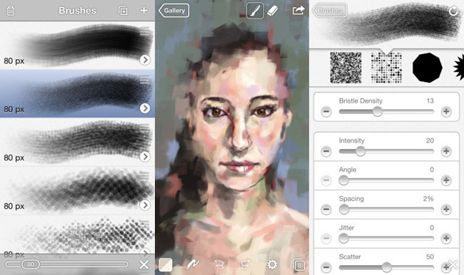 Aplicaciones de dibujo en iOS - brushes