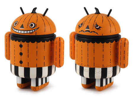 La imagen de la semana: La figura Android Mini disfrazada de calabaza para Halloween 2013