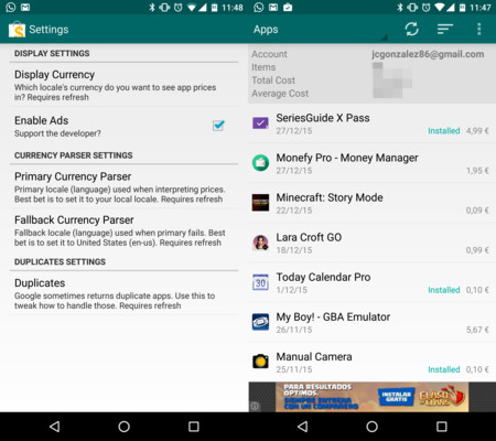 Cómo ver en detalle todo el dinero que llevas gastado en aplicaciones en Google Play