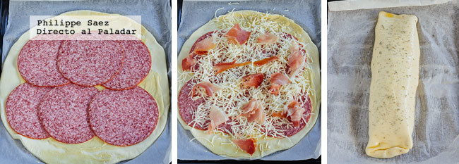 Stromboli Salami Preparacion