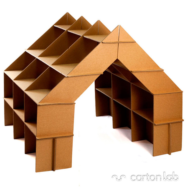 Casita Estanteria Carton Cartonlab