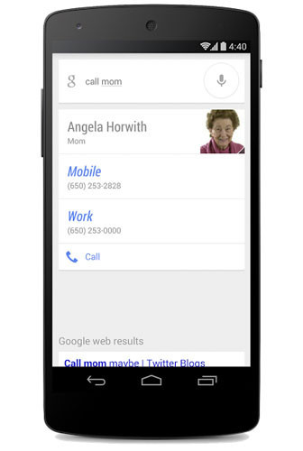 Google Search permite llamar y enviar mensajes a contactos diciendo la relación familiar