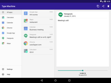 Type Machine nos ayuda a recuperar textos borrados o eliminados por accidente en Android
