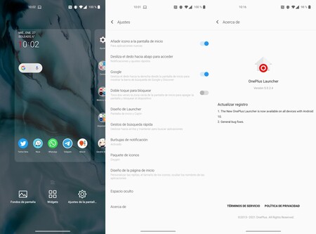 Nuevo Launcher Oneplus