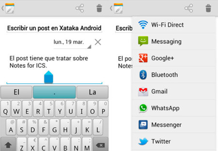 Notes for ICS, una aplicación para tomar notas y gestionar tareas en Ice Cream Sandwich