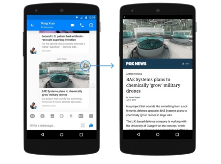 Los Instant Articles llegan también a Facebook Messenger