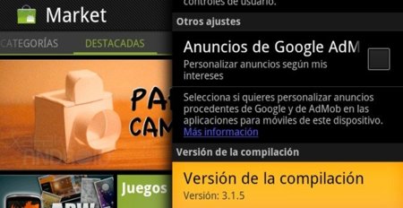 Actualización de la aplicación de Android Market 3.1.5 vía OTA