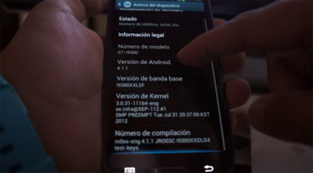 Aparece Android 4.1.1 (Jelly Bean) oficial en el Galaxy SIII, ¡en vídeo!