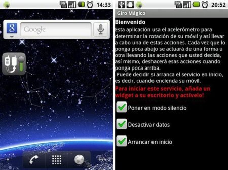 Giro Mágico, transforma tu Android en un pedrusco silencioso con un solo vuelco