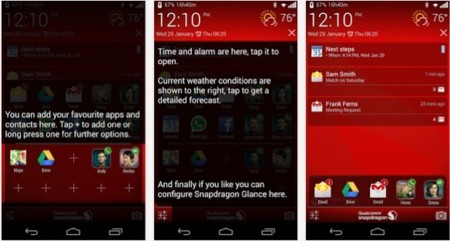 Qualcomm Snapdragon Glance, aplicación para echar un vistazo rápido a tus notificaciones