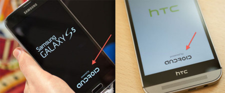 "Powered by Android", el mensaje que muestra el arranque del Samsung Galaxy S5 y HTC One (M8)