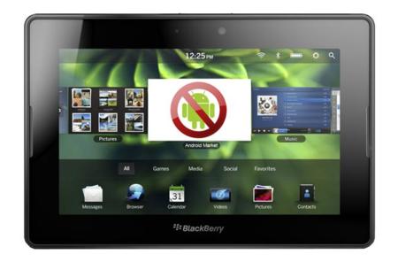 La Blackberry PlayBook se queda sin apps de Android