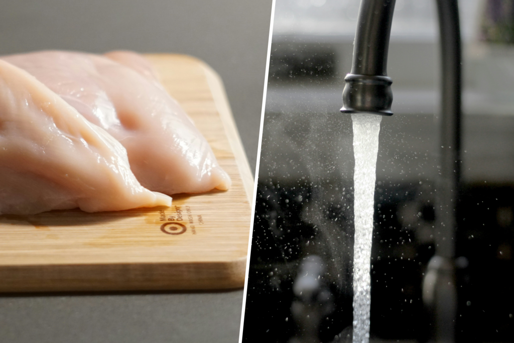 Lavar o frango antes de cozinhar é uma péssima ideia; saiba o porquê