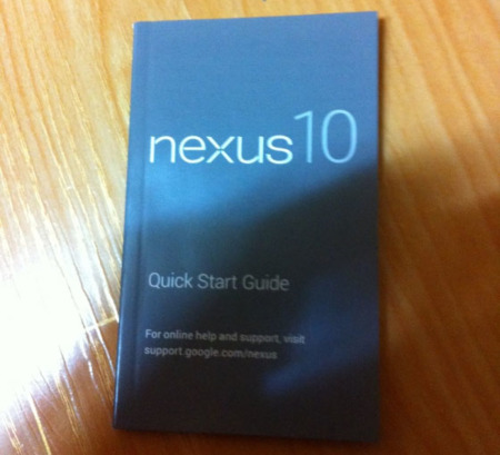 Nexus 10, se filtra su manual de instrucciones desvelando fabricante, diseño y características