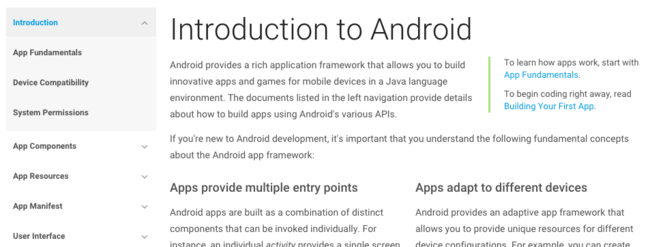 Documentacion Android Google
