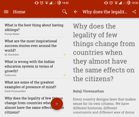 Si usar Quora, os enseñamos cómo organizar en Android tus mejores preguntas y respuestas