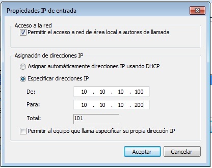 Rango de direcciones IP