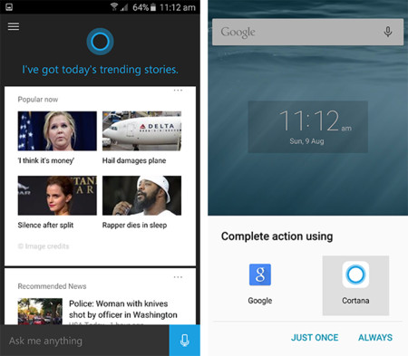 La nueva beta de Cortana se quiere colar en los gestos táctiles para quitar a Google Now