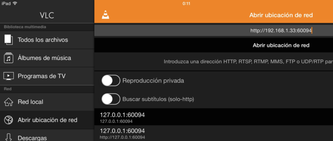 Vlc Ipad Ubicacion Red