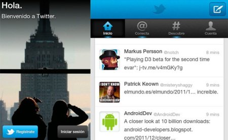 Twitter actualiza su cliente oficial para Android con importantes novedades
