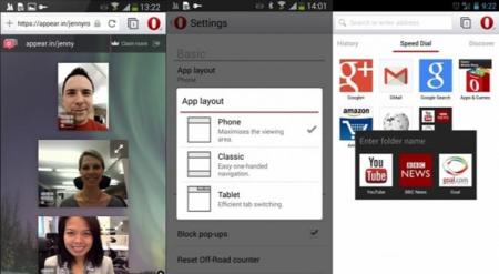 Opera for Android se renueva y permite incluso realizar videollamadas vía WebRTC