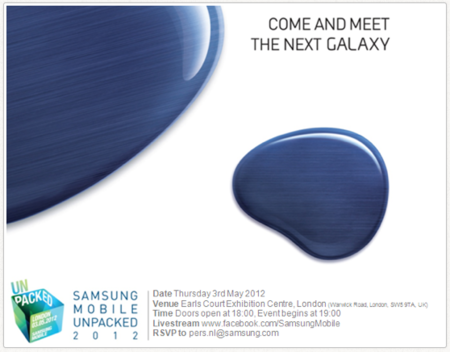 Se anuncia un evento de Samsung para presentar nuevos terminales Galaxy, posiblemente el SIII