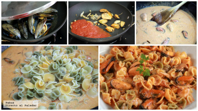 Margaritas Pasta Con Mejillones Pasos