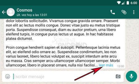 WhatsApp para Android trunca los mensajes largos y comienza a informar si hay cifrado punto a punto